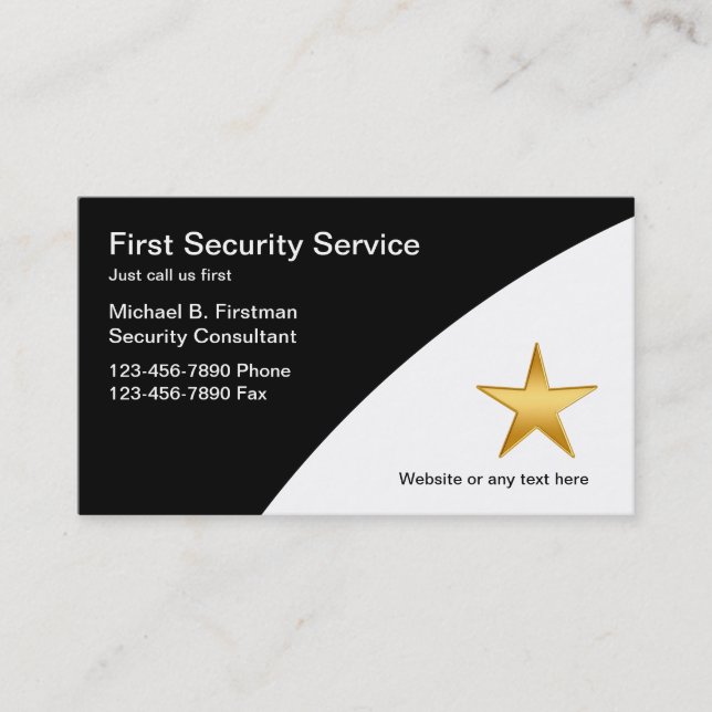 Security Service Business Cards (Front)