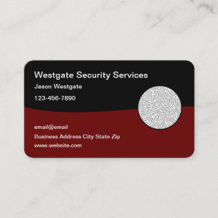 Security Services Business Card Profile Template