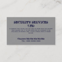 SECURITY SERVICES LTD , Contact: bla bla bla bl...
