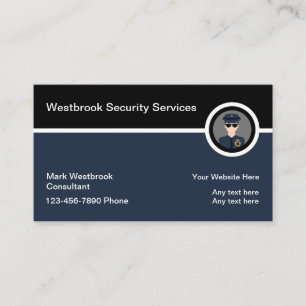 Security Services Modern Business Cards