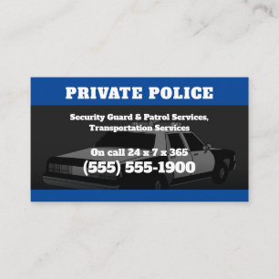 Security Services Private police Business Card