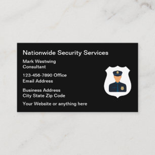 Security Services Security Guard Business Cards