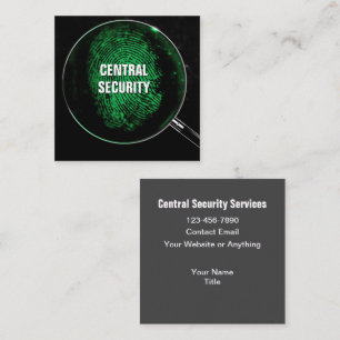 Security Services Unique Business Cards