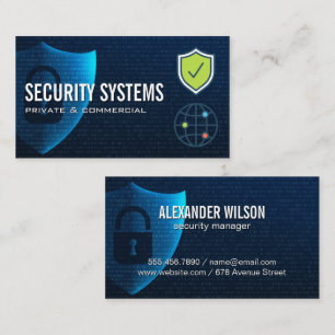 Security Shield Network Protection Code Business Card