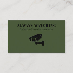 Security Solutions Surveillance System CCTV Camera Business Card