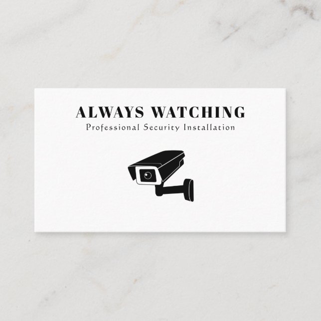 Security Solutions Surveillance System CCTV Camera Business Card (Front)