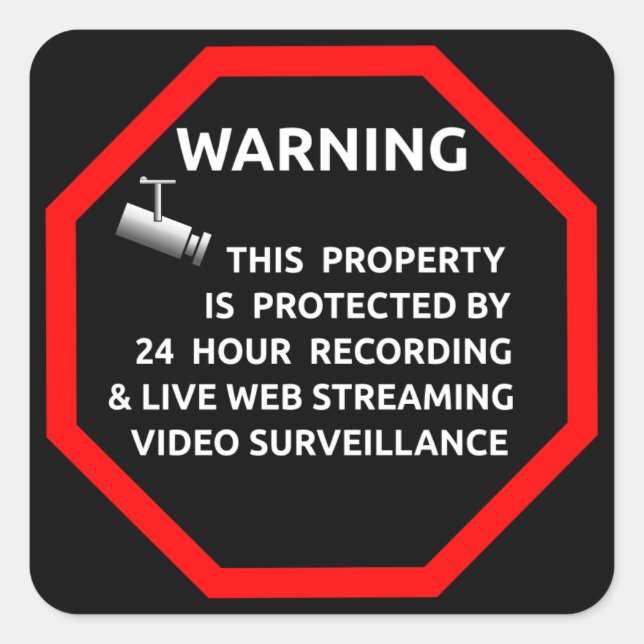 Security Sticker for Windows By Business Supplies (Front)