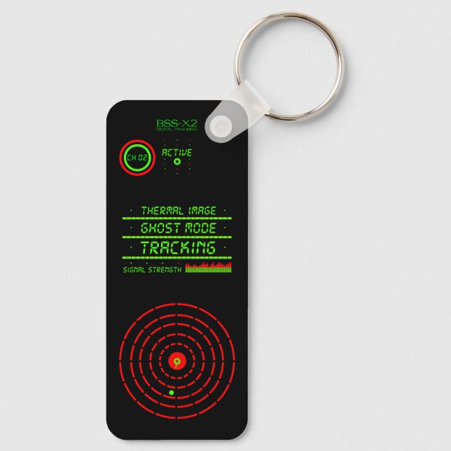 Security System Military Gun Camo Black Dim Shadow Key Ring (Back)