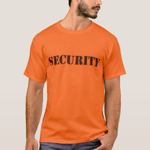 Security t-shirt, plain orange security shirt
