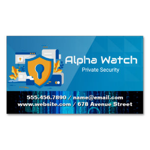 Security Team   Cyber Coding   Tech Magnetic Business Card