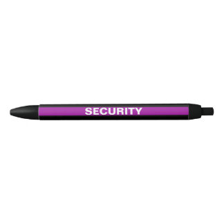 SECURITY THIN PURPLE LINE BLACK PEN