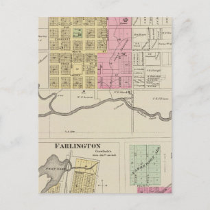 Sedan, Cloverdale, Farlington, and Hepler, Kansas Postcard