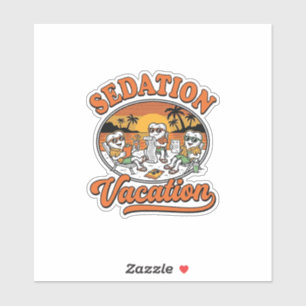 Sedation Vacation Retro Dental Humour Shirt Design