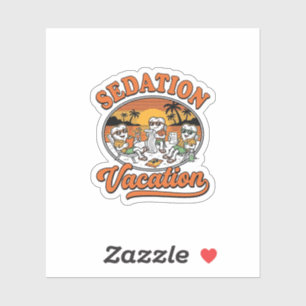 Sedation Vacation Retro Dental Humour Shirt Design