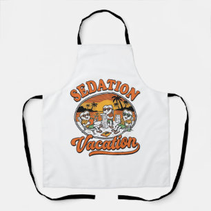Sedation Vacation Retro Dental Humour Shirt Design Apron