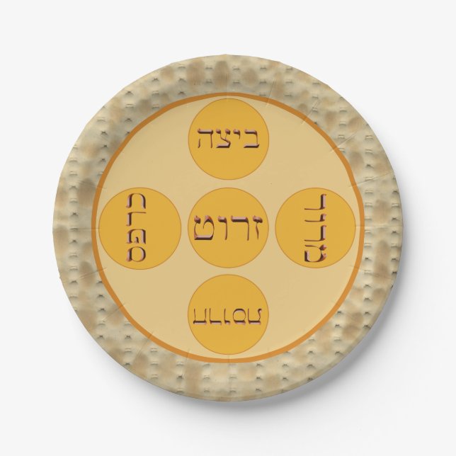 Seder Plate with Matzoh Border (Front)
