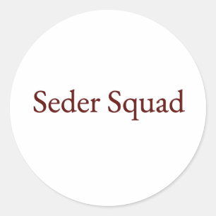 Seder Squad Sticker, Passover Sticker, Jewish Classic Round Sticker