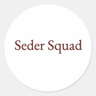 Seder Squad Sticker, Passover Sticker, Jewish Classic Round Sticker