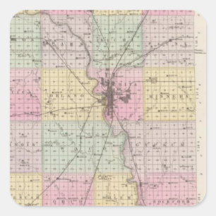 Sedgwick County, Mount Hope, and Derby, Kansas Square Sticker