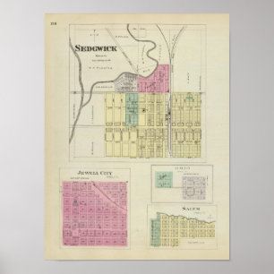 Sedgwick, Jewell City, Omio, Salem, Kansas Poster