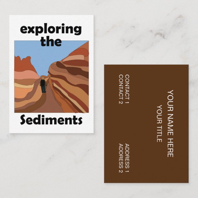Sedimentary Rock Exploring Sediments Hiking Business Card (Front/Back)
