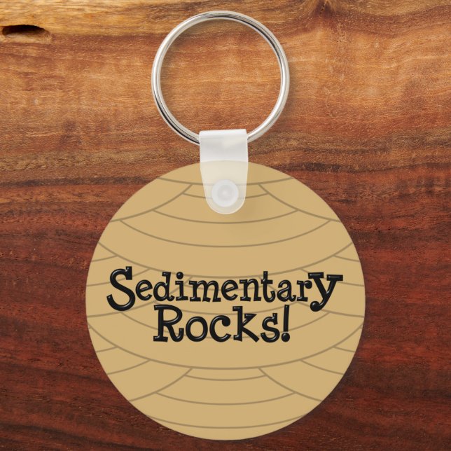 Sedimentary Rocks! Key Ring (Front)