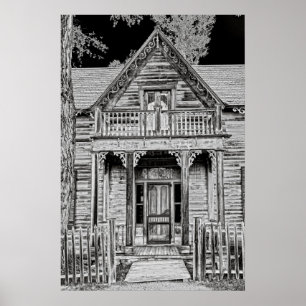 Sedman Home Porch - Nevada City Montana Ghost Town Poster
