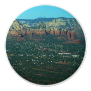 Sedona and Coffee Pot Rock from Above Ceramic Knob