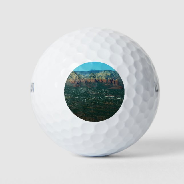Sedona and Coffee Pot Rock from Above Golf Balls (Front)