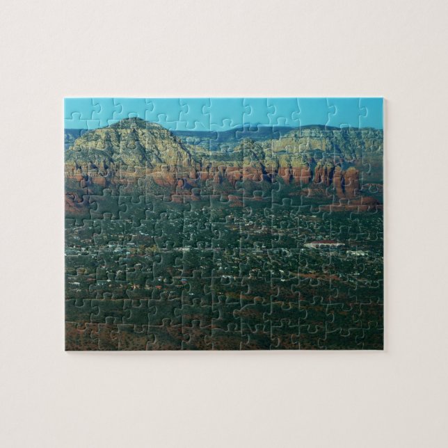 Sedona and Coffee Pot Rock from Above Jigsaw Puzzle (Horizontal)