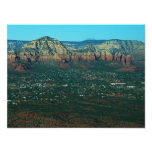 Sedona and Coffee Pot Rock from Above Photo Print