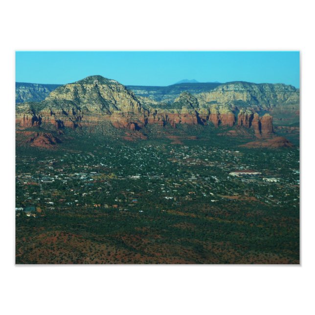 Sedona and Coffee Pot Rock from Above Photo Print (Front)