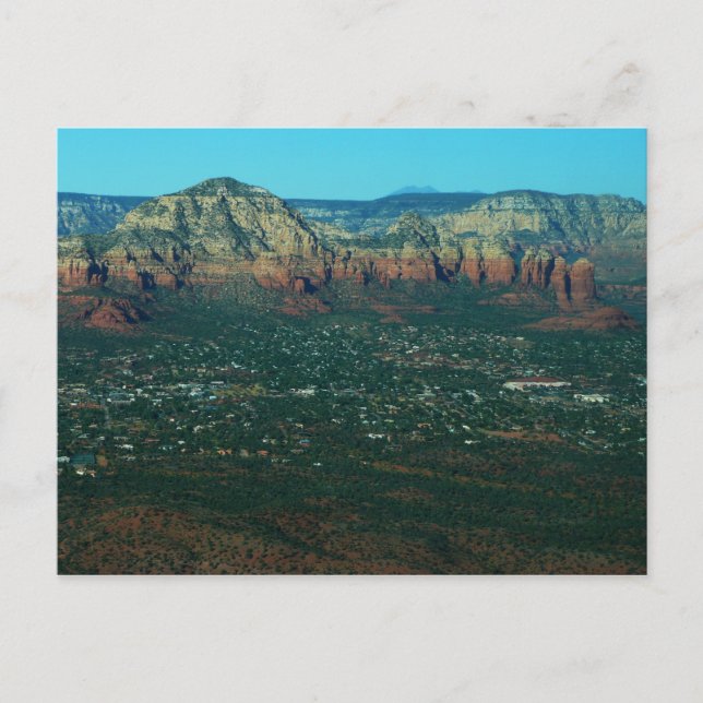 Sedona and Coffee Pot Rock from Above Postcard (Front)