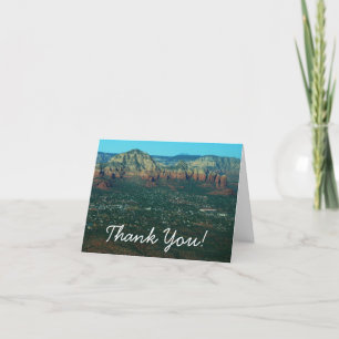 Sedona and Coffee Pot Rock from Above Thank You Card