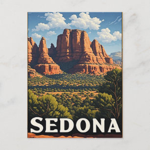 Sedona Arizona Cathedral Rock Scenic View Postcard