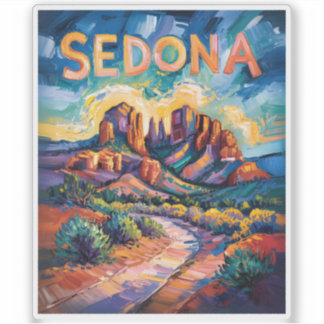 Sedona Arizona Cathedral Rock Van Gogh Vibrant Art