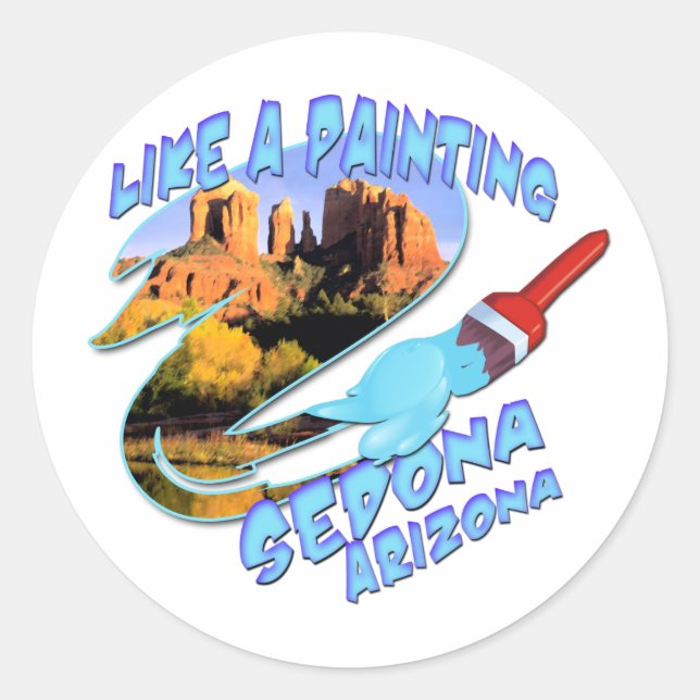 Sedona Arizona Classic Round Sticker (Front)