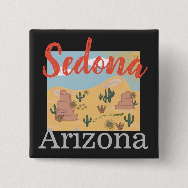 Sedona Arizona Desert 15 Cm Square Badge (Front)