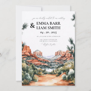 Sedona Arizona Destination Wedding Invitation