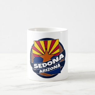 Sedona Arizona flag burst coffee mug