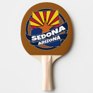 Sedona Arizona flag burst ping pong paddle