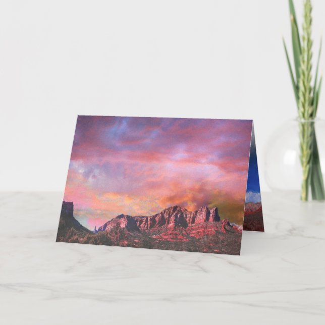SEDONA ARIZONA Red Rock Sunset Card (Front)