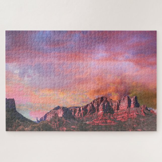 SEDONA ARIZONA Red Rock Sunset Jigsaw Puzzle (Horizontal)
