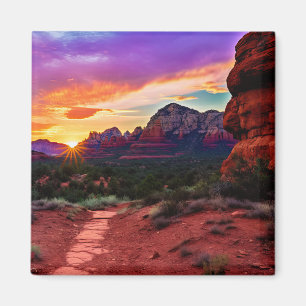 Sedona Arizona Red Rocks Nature Beautiful Sunset Magnet