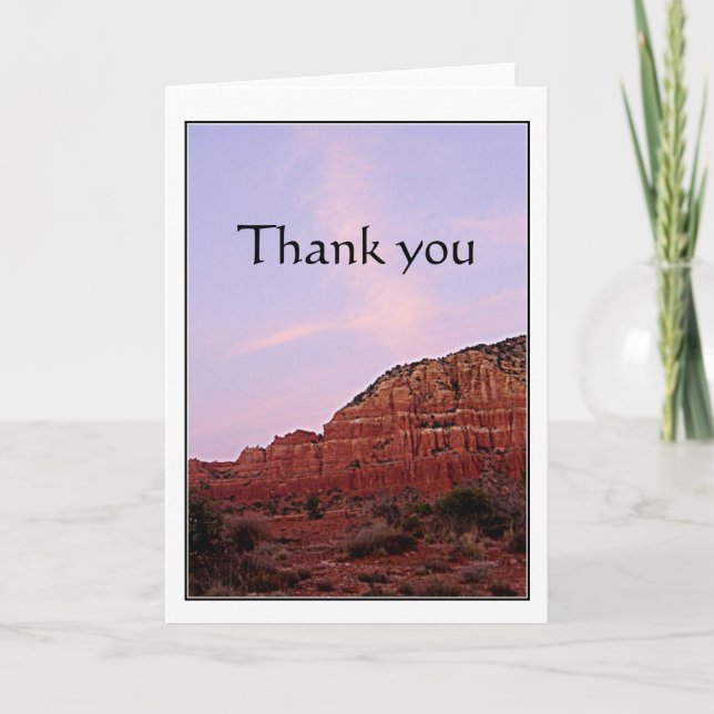 Sedona Arizona red rocks, thank you Card (Front)