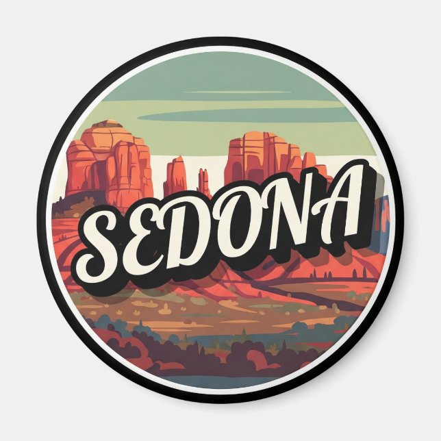 Sedona Arizona Red Rocks Travel Magnet (Front)