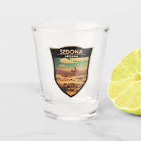Sedona Arizona Retro Travel Art Badge