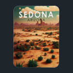 Sedona Arizona Retro Travel Art Vintage Magnet<br><div class="desc">Sedona Desert art design showcasing the Arizona landscape.</div>