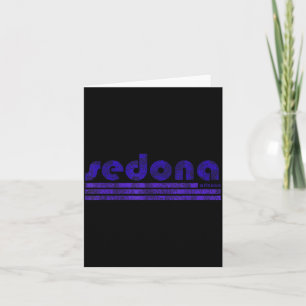 Sedona arizona retro vintage weathered hiking card