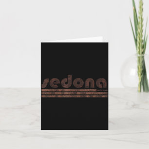 Sedona arizona retro vintage weathered hiking card